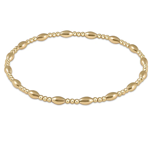 Extends Harmony Sincerity Pattern 2mm Bead Bracelet - Gold