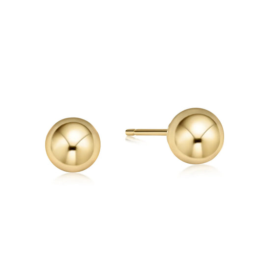 Classic 8mm Ball Drop Stud- Gold