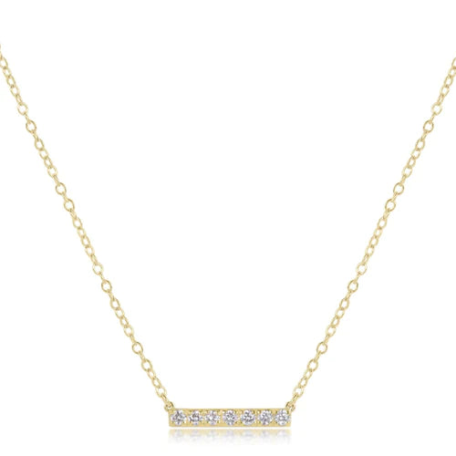14kt gold and diamond significance bar necklace - seven