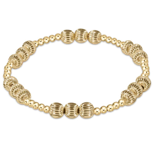 Dignity Joy Pattern Bead Bracelet - Gold