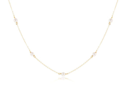 Choker Simplicity Chain Gold - Pearl