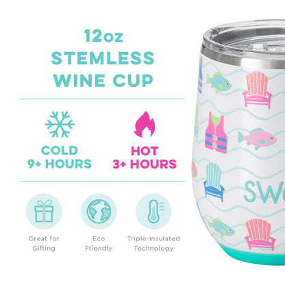 Lake Girl Stemless Wine Cup (12oz)