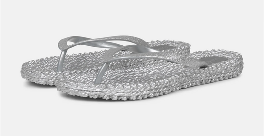 Flip Flop With Glitter-Silver