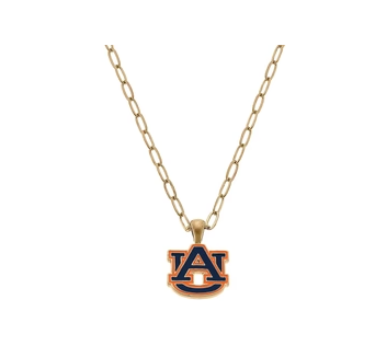 Auburn Tigers Enamel Pendant Necklace