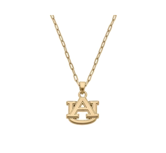 Auburn University Logo 24k Gold Plated Delicate Necklace