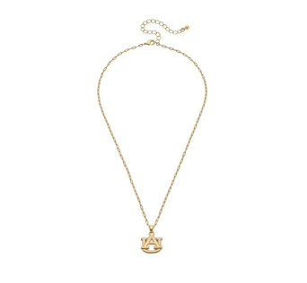 Auburn University Logo 24k Gold Plated Delicate Necklace
