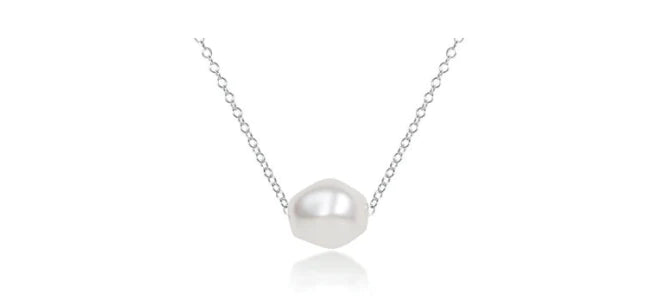 16" Necklace Sterling - Admire Pearl