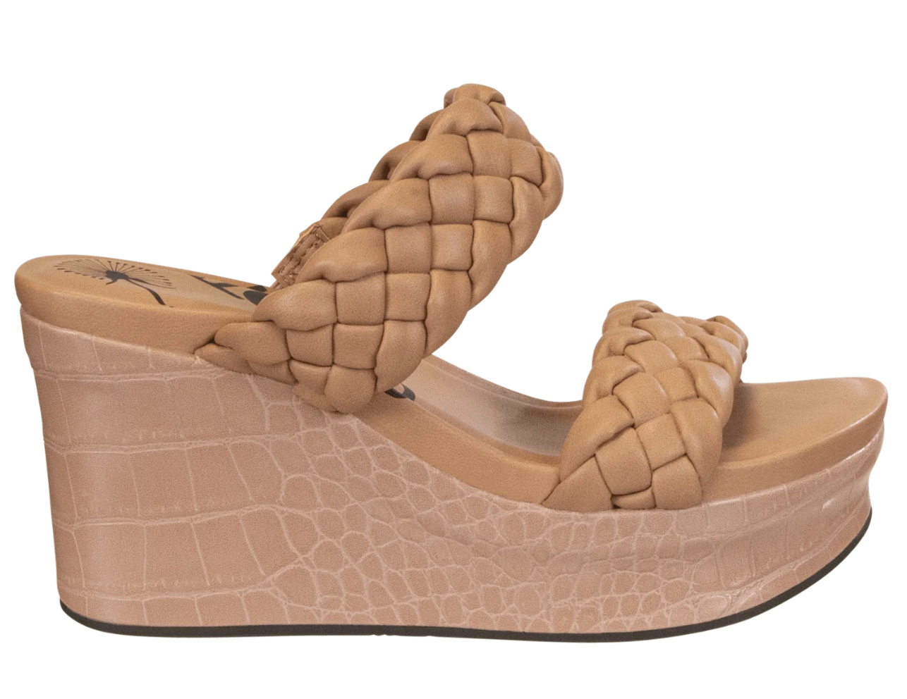 FLUENT IN TAUPE WEDGE SANDALS