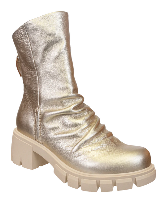 PROTOCOL IN GOLD HEELED MID SHAFT BOOTS