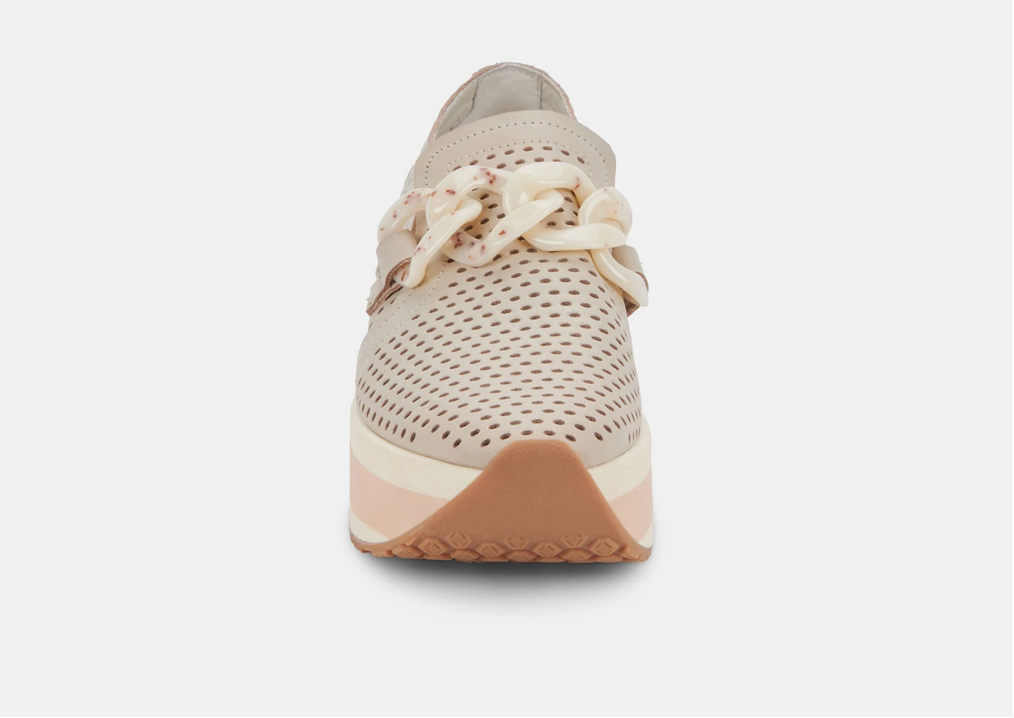 Jhenee Perforated Sneakers in Sand Nubuck