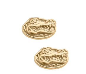 Florida Gator 24K Gold Plated Stud Earrings