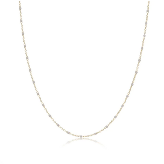 15" Choker Simplicity Chain Gold - 2mm Pearl