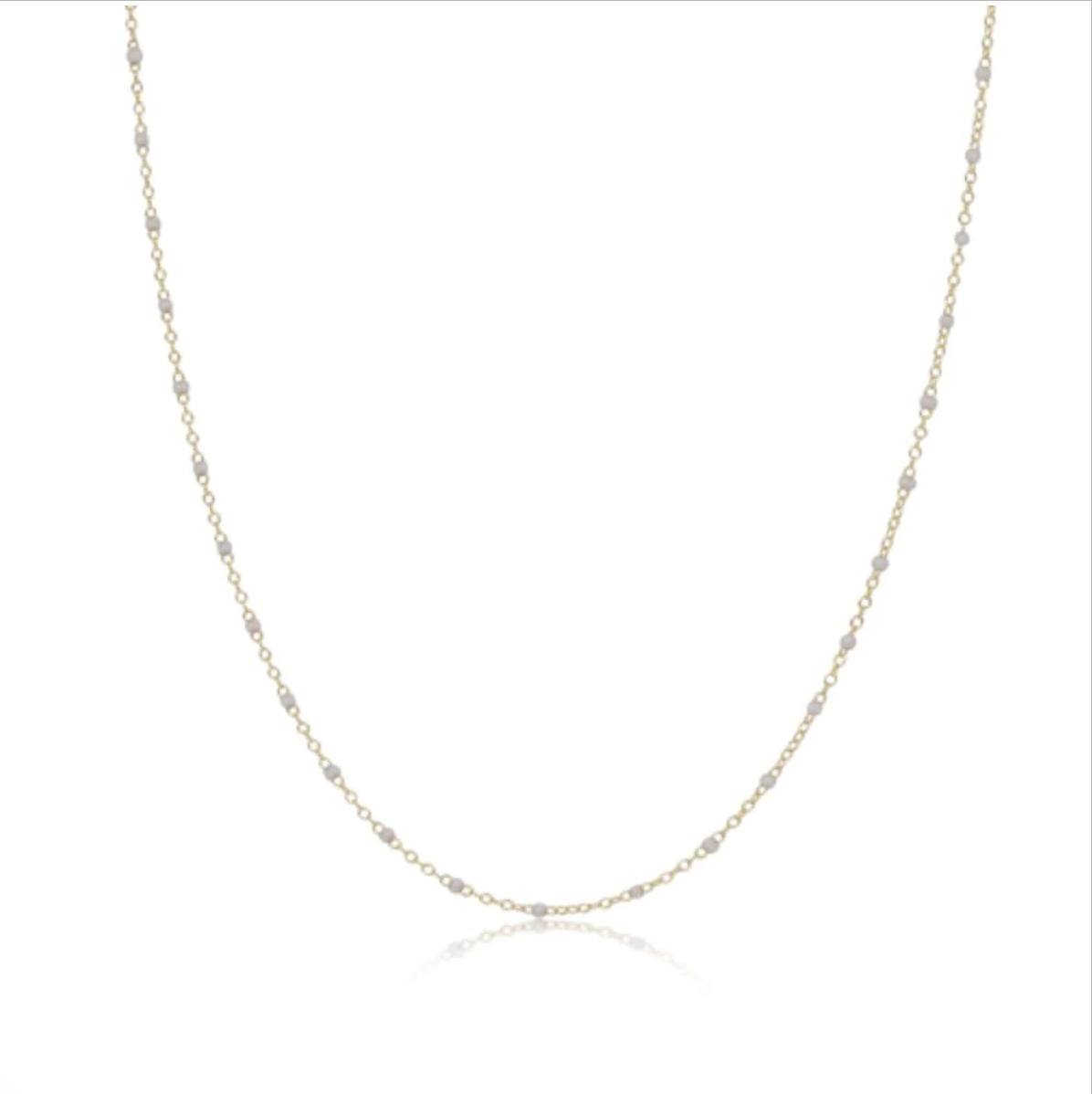 15" Choker Simplicity Chain Gold - 2mm Pearl