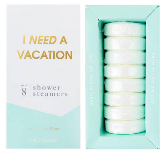 I NEED A VACATION - SHOWER STEAMERS - COCONUT LIME