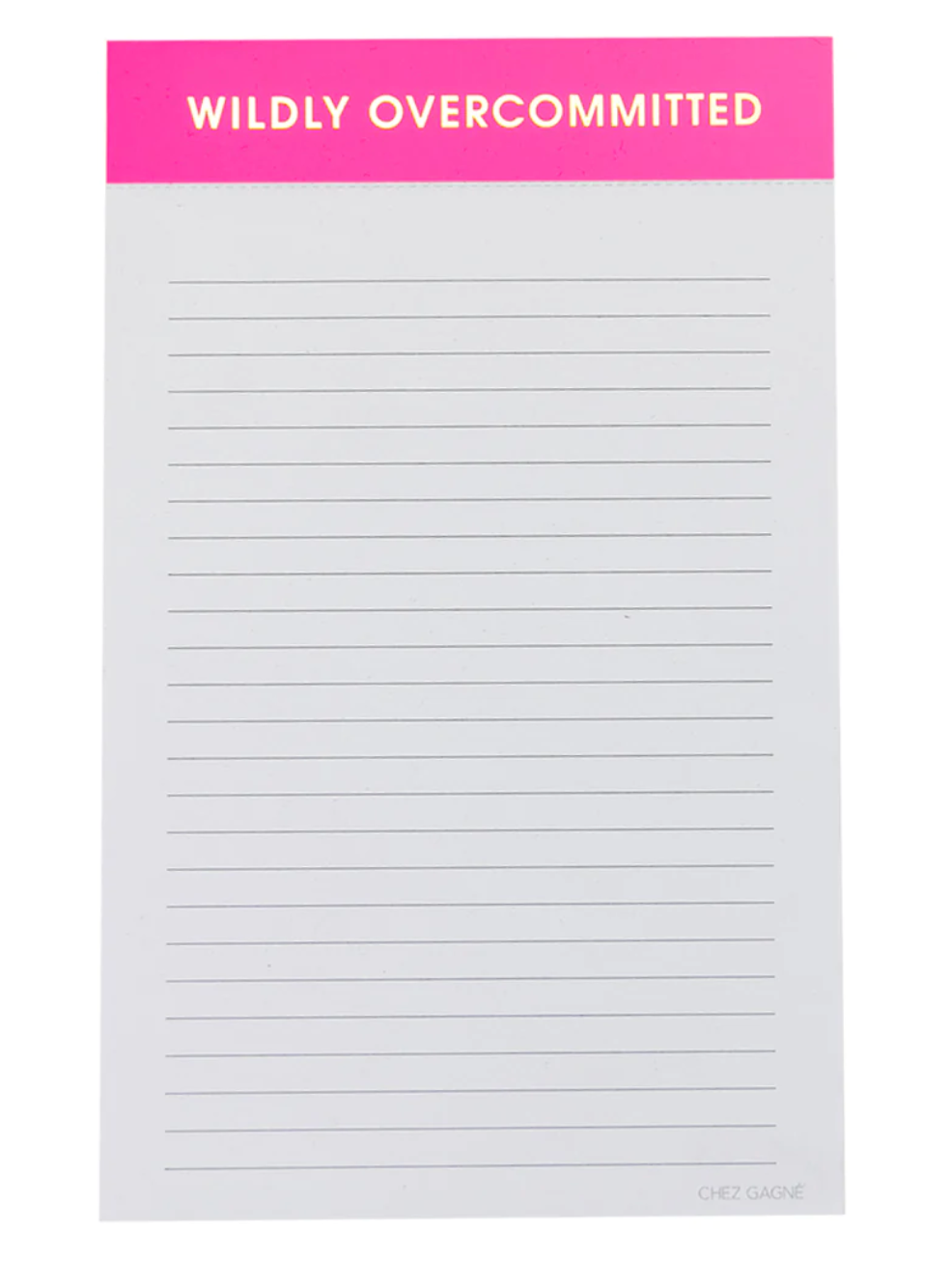 WILDLY OVERCOMMITTED - LINED NOTEPAD