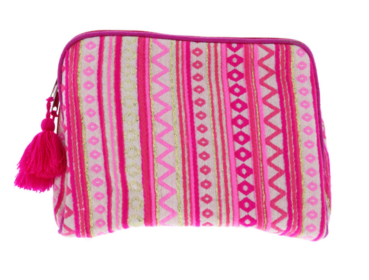 POPPIN' PINK! LARGE ZIPPER POUCH