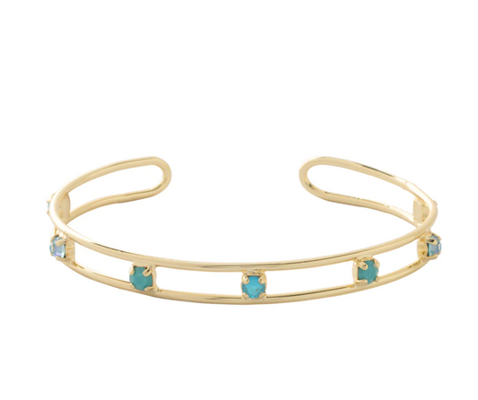 Aerie Cuff Bracelet - Bright Gold/Portofino
