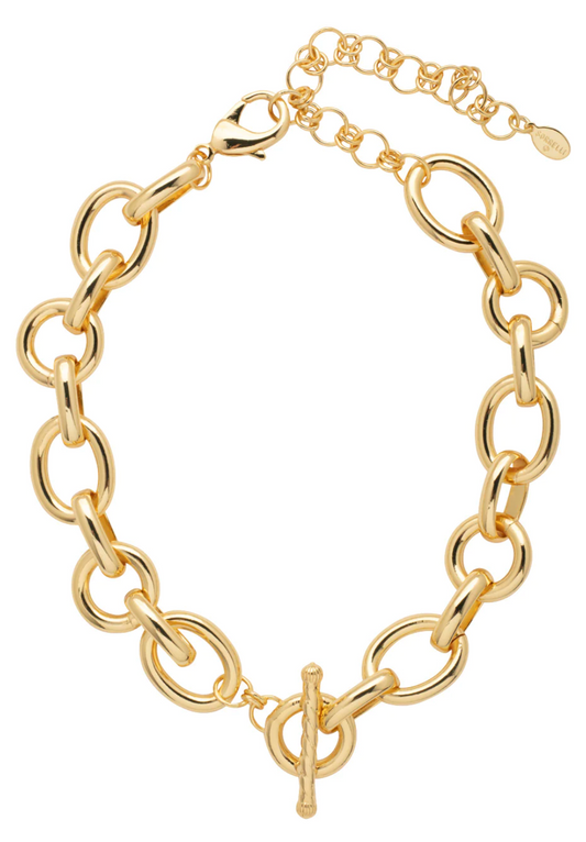 Jeanette Statement Necklace - Bright Gold/Bare Metallic