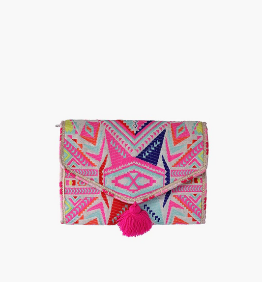 Katleya Patterned Jewelry Case - Pink Multi