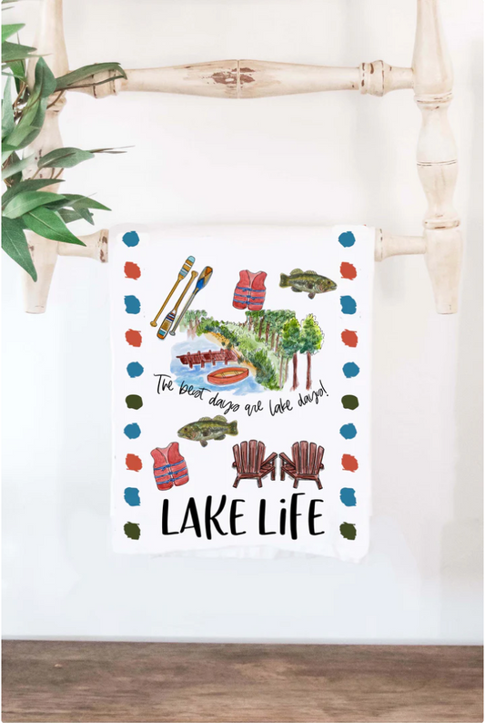 Lake Life Tea Towel