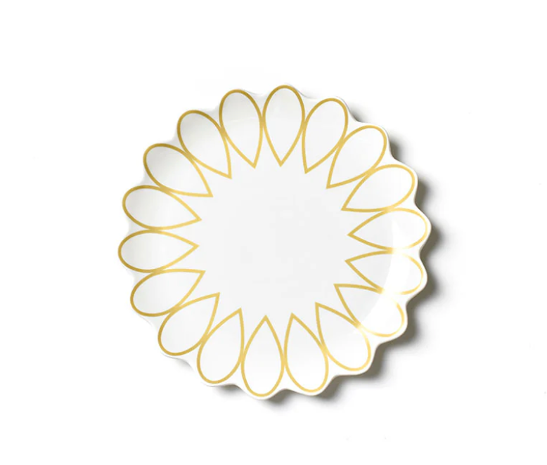 DECORATIVE GOLD SCALLOP DINNER PLATE