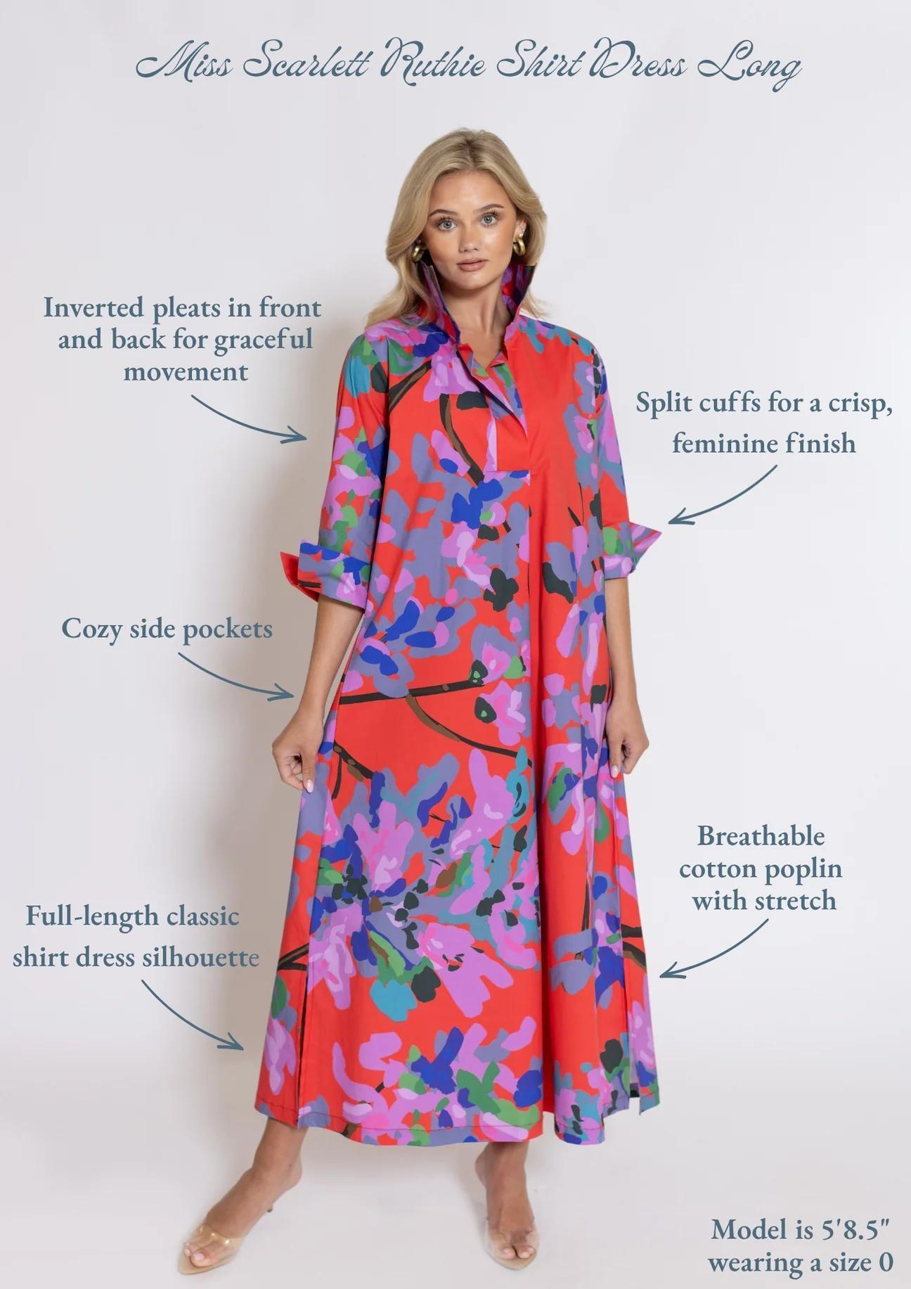 Miss Scarlet© Ruthie Shirt Dress Long