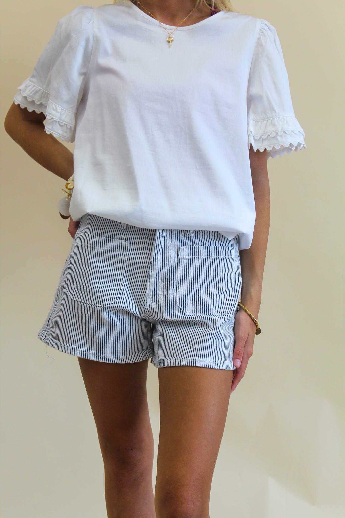Stripe Patch Pocket Short