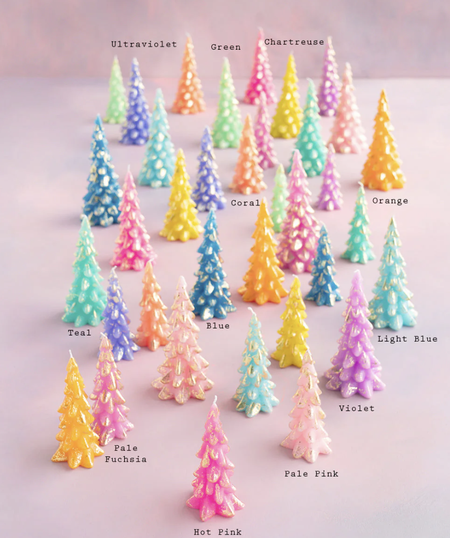 Rainbow Tree Candle, 36 Asst, 5.25'', 6.75'', 8.25''