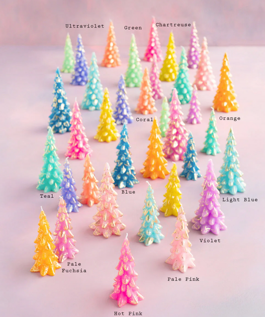 Rainbow Tree Candle, 36 Asst, 5.25'', 6.75'', 8.25''