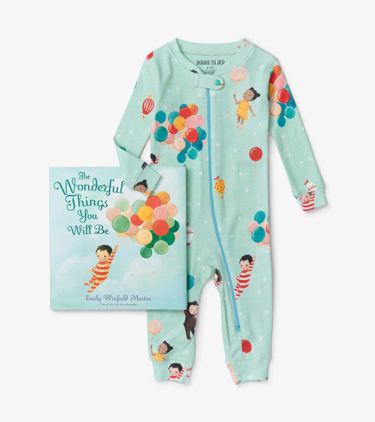 Wonderful Things You Will Be Pajamas Set-Hanging With Book