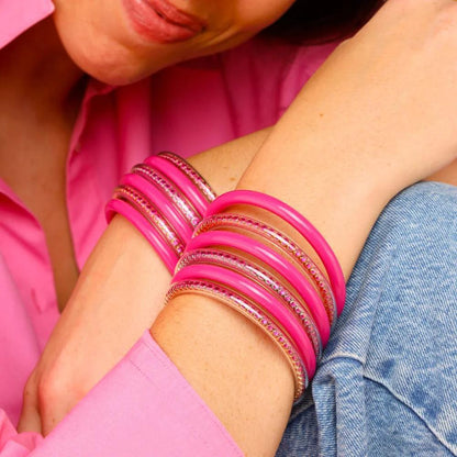 Three Queens All Weather Bangles-Epic Pink