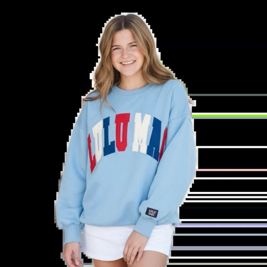 Lulu Mac Red/White/Lulu Stitch Sweatshirt Top