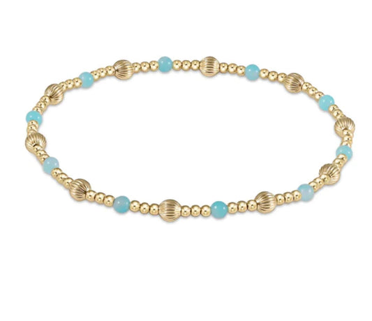 Dignity Sincerity Pattern 4mm Bead Bracelet - Amazonite