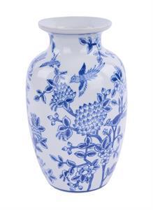 6"H X 4 Dia Blue Porcelain Vase
