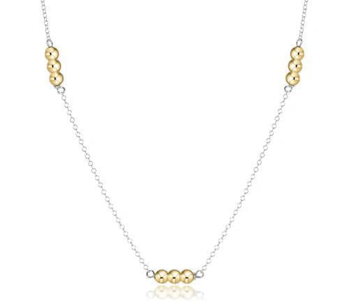 15" Choker Joy Simplicity Chain Sterling Mixed Metal - 3mm Gold