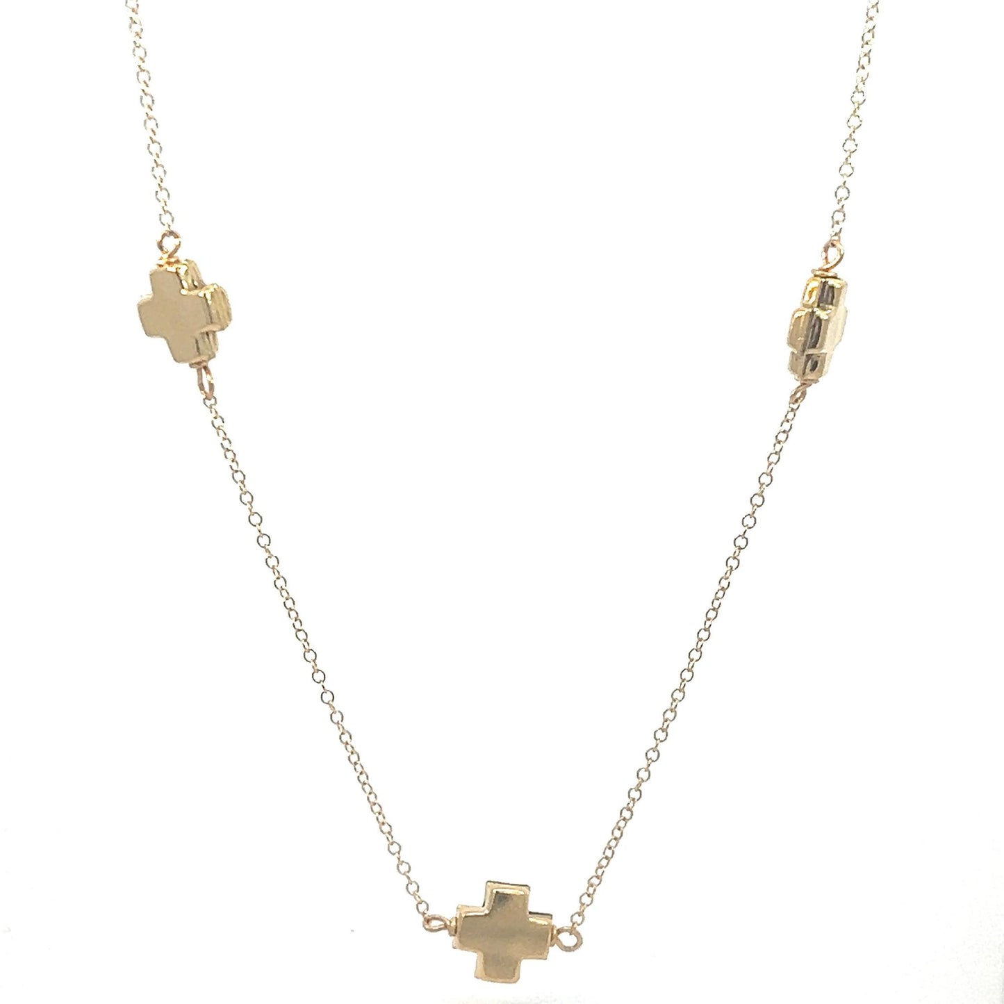 15" Choker Simplicity Chain Gold - Signature Cross Gold