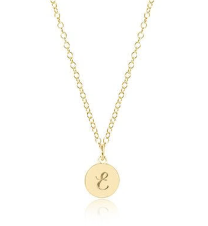 16" Necklace Gold - Respect Gold Disc - H