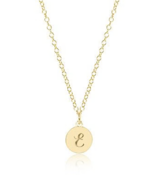 16" Necklace Gold - Respect Gold Disc - H