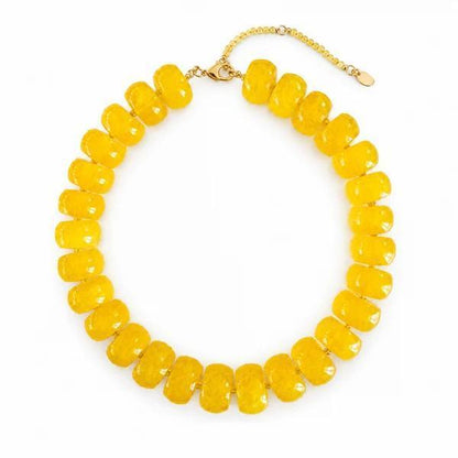 Chunky Resin & Natural Stone Bead Necklace