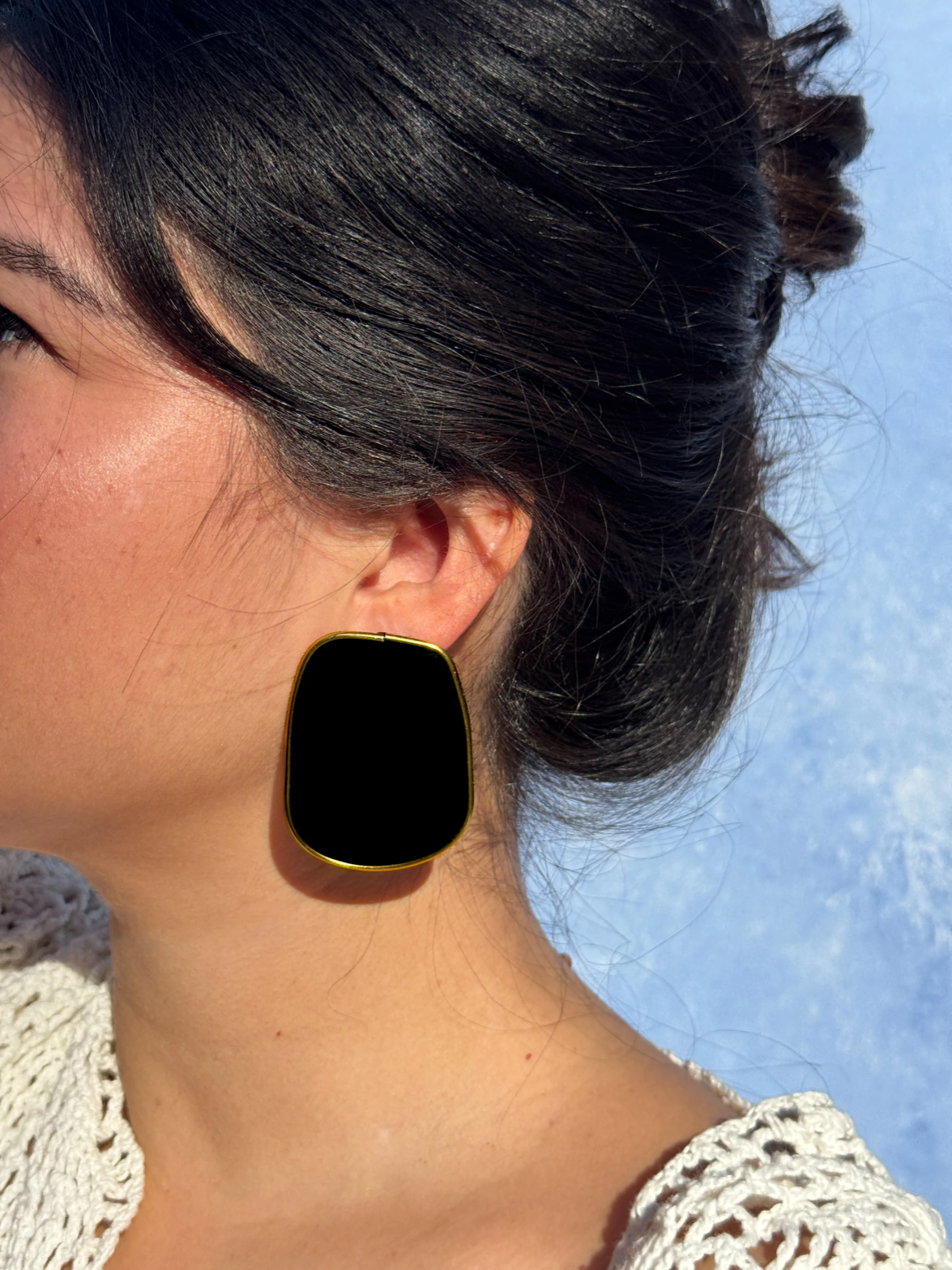 Handmade Light Resin Statement Stud Earrings