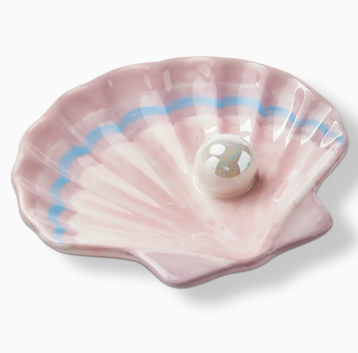 Pearl Shell Trinket Dish Decorative Box Multi Earthenware