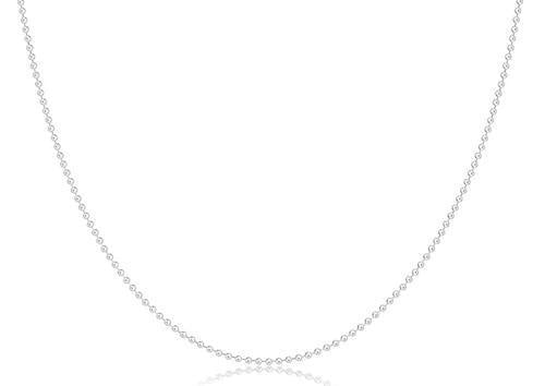 15" Choker Classic Beaded Chain - Sterling