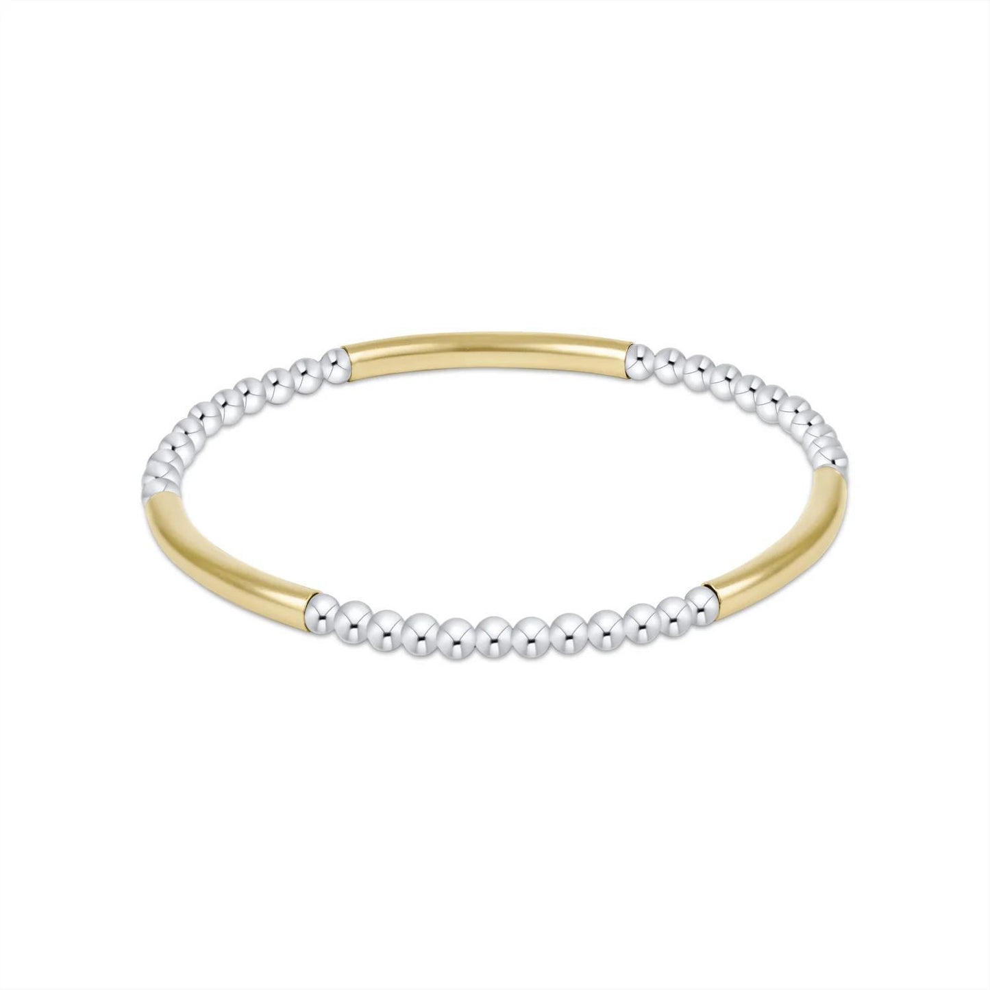 Bliss Bar Pattern Mixed Metal 3mm Bracelet