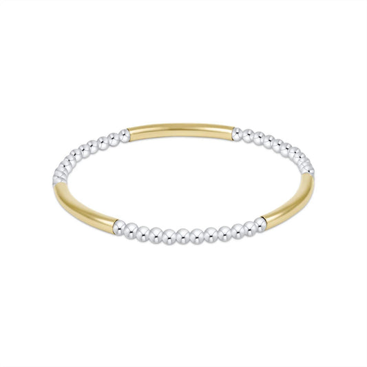 Bliss Bar Pattern Mixed Metal 3mm Bracelet