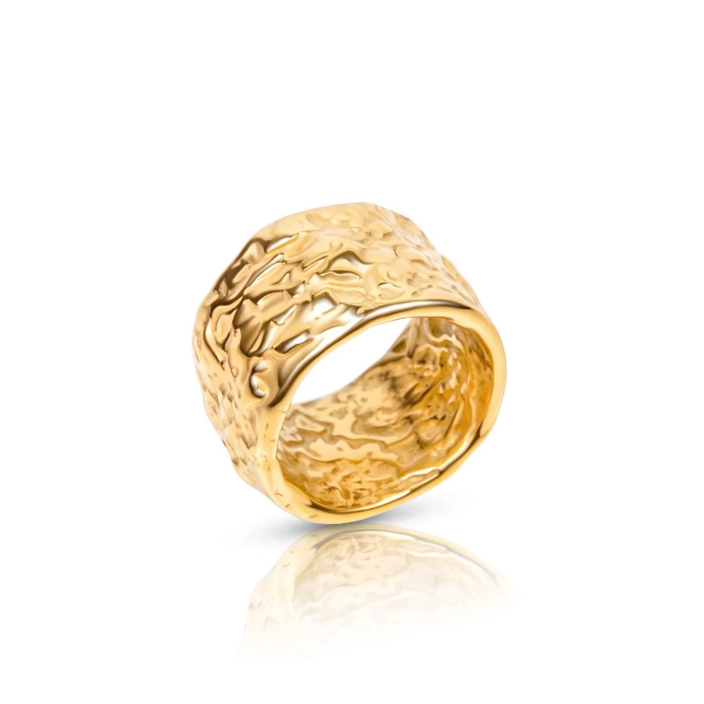 Logan Textured Ring- Gold