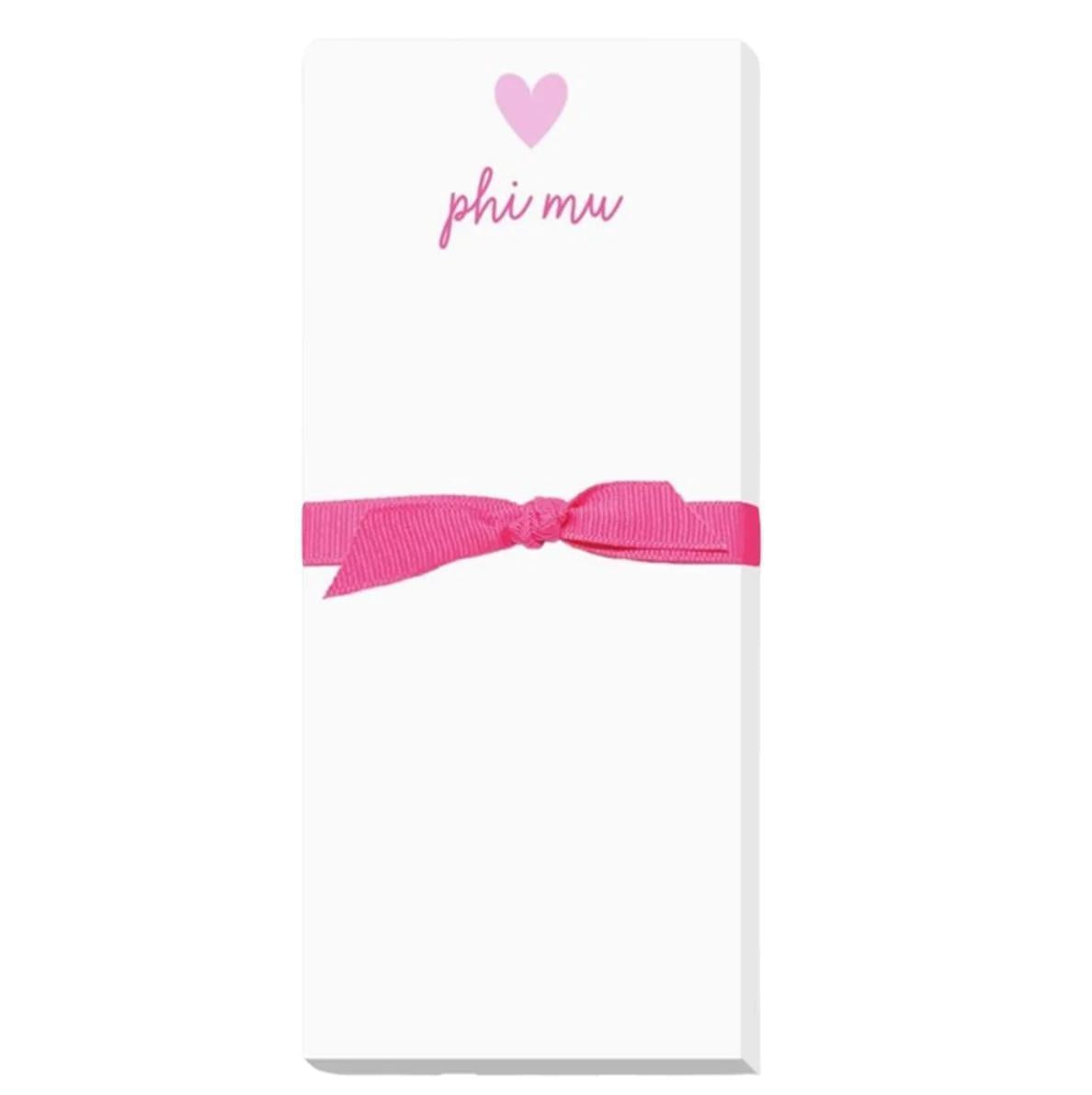 Sorority Greek Heart Skinnie Notepad