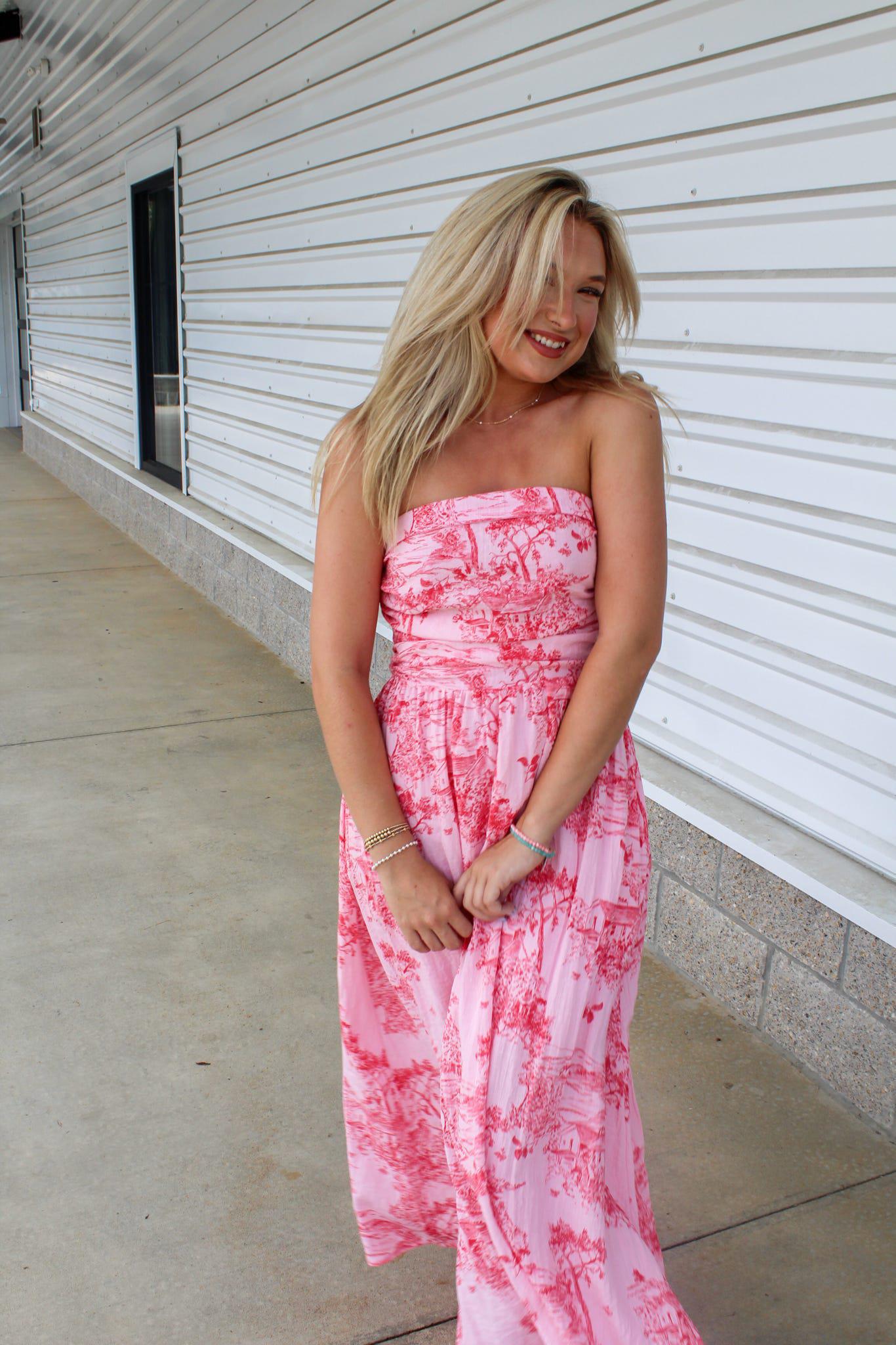 Sunset Cottage Tube Maxi Dress