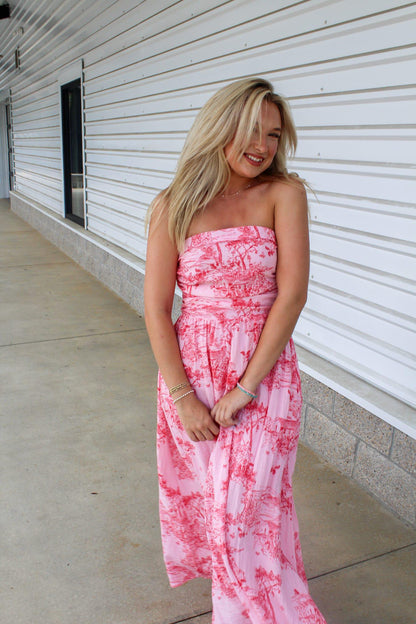 Sunset Cottage Tube Maxi Dress
