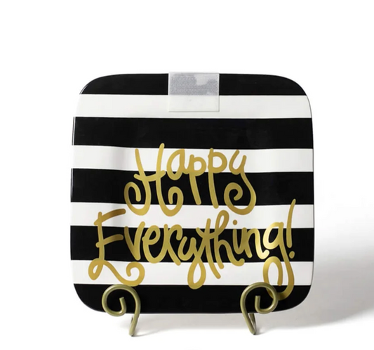 Black Stripe Happy Everything 9.25 Mini Platter