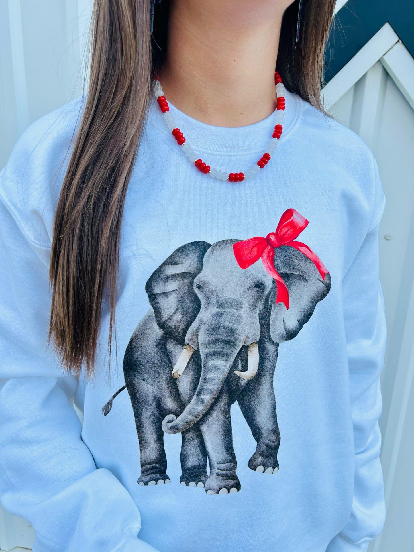 Coquette Alabama Elephant Sweatshirt Football Roll Tide